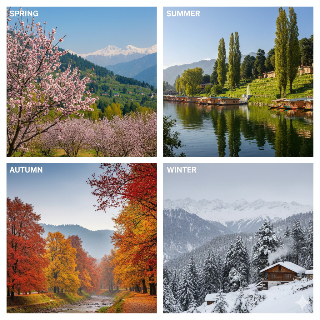 Ultimate Best Kashmir Package for Honeymoon 2025-2026 | Nature Connect Travels 8 Best time for Kashmir honeymoon - seasonal guide for romantic travel planning