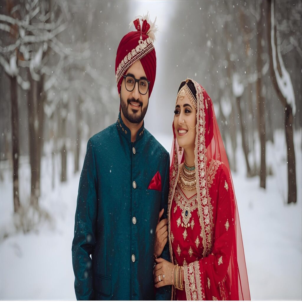 7 Dreamy Kashmir Honeymoon Packages for Couples 2025 | Nature Connect Travels 8 Couple in traditional dress - romantic experience in Kashmir honeymoon packages for couple