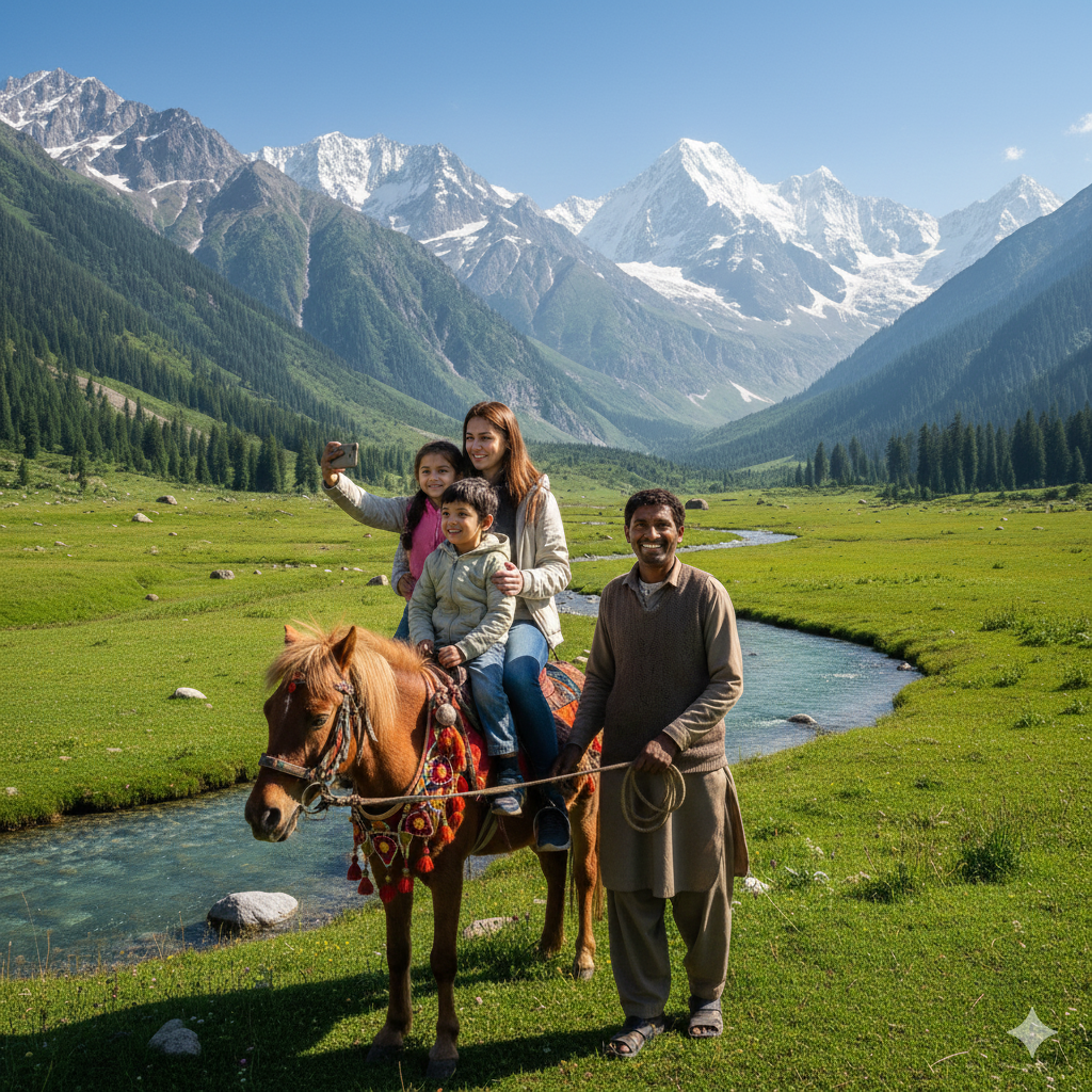 Family enjoying Kashmir holiday package transparent pricing for family tours