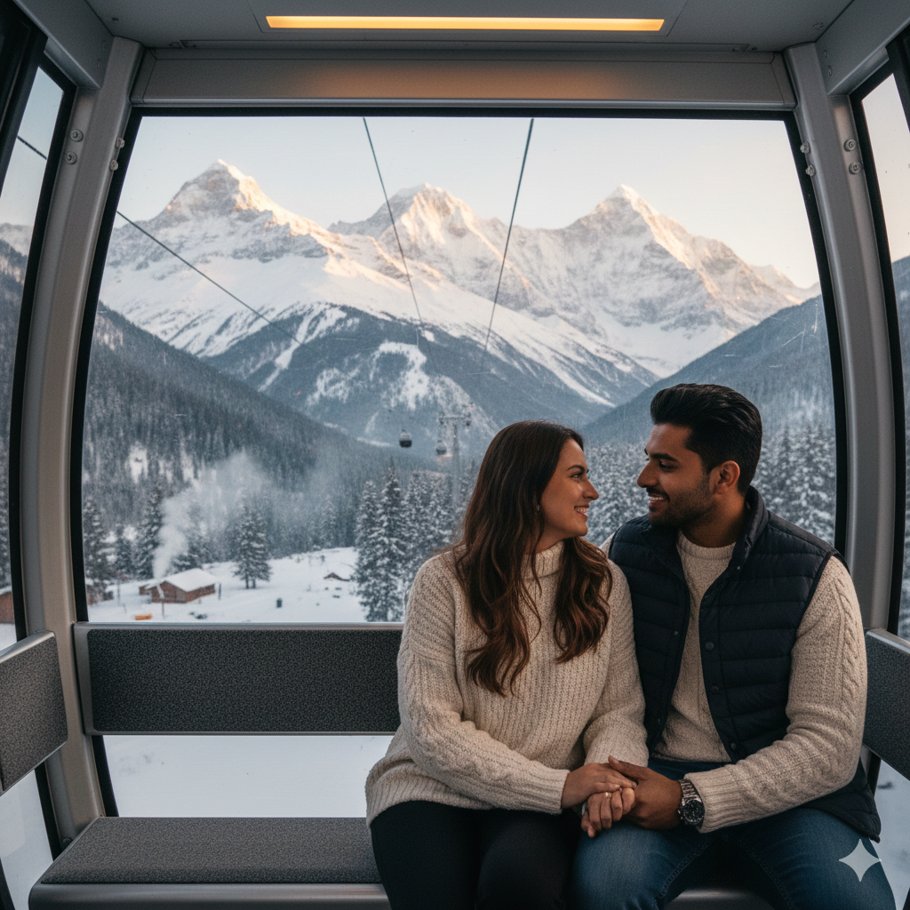 Gulmarg Gondola experience - romantic adventure in Kashmir couple package