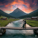 Habba Khatoon Peak view in Gurez Valley - stunning backdrop for Kashmir couple package