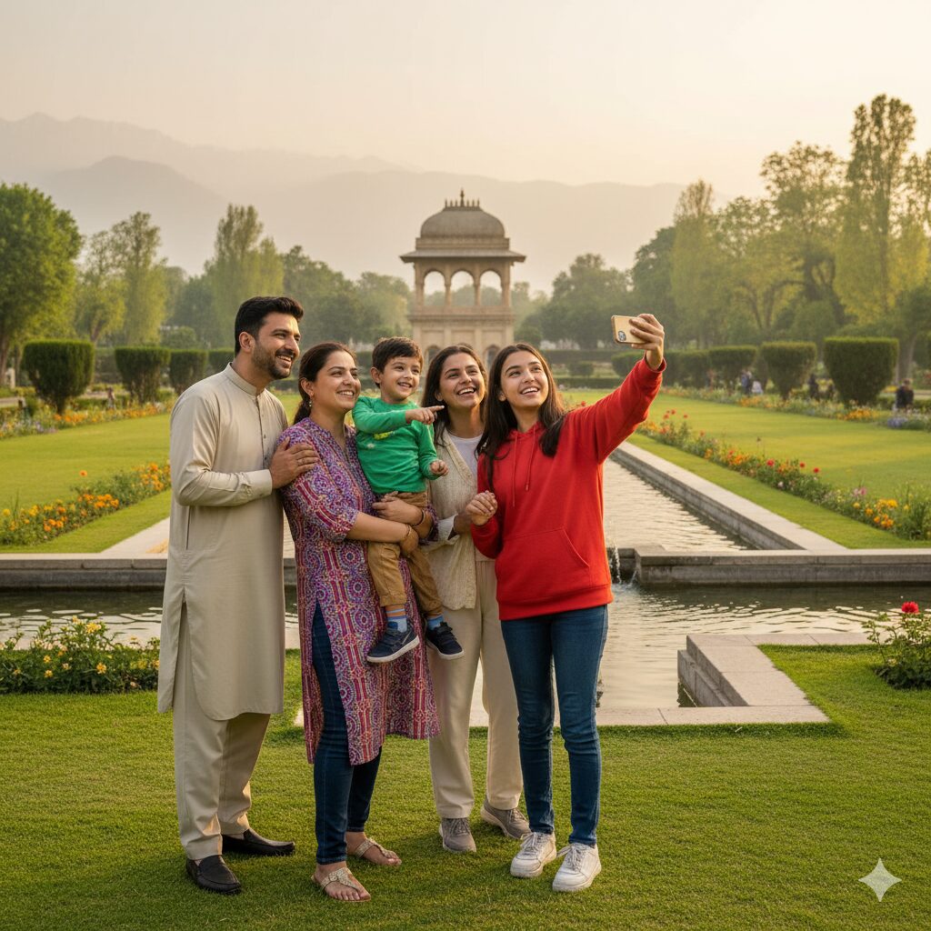 Perfect family sightseeing with local sightseeing cab in srinagar service