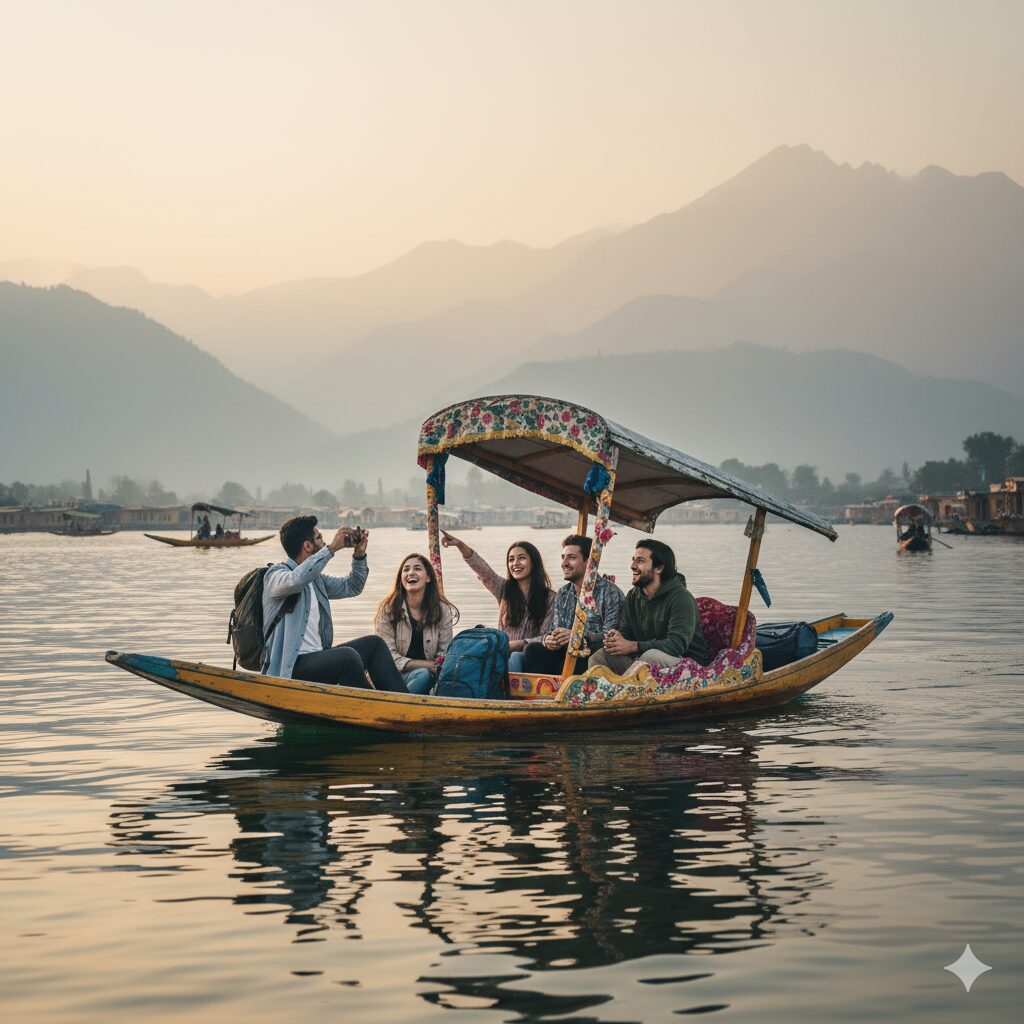 Shikara ride on Dal Lake - serene start to a Kashmir adventure tour package