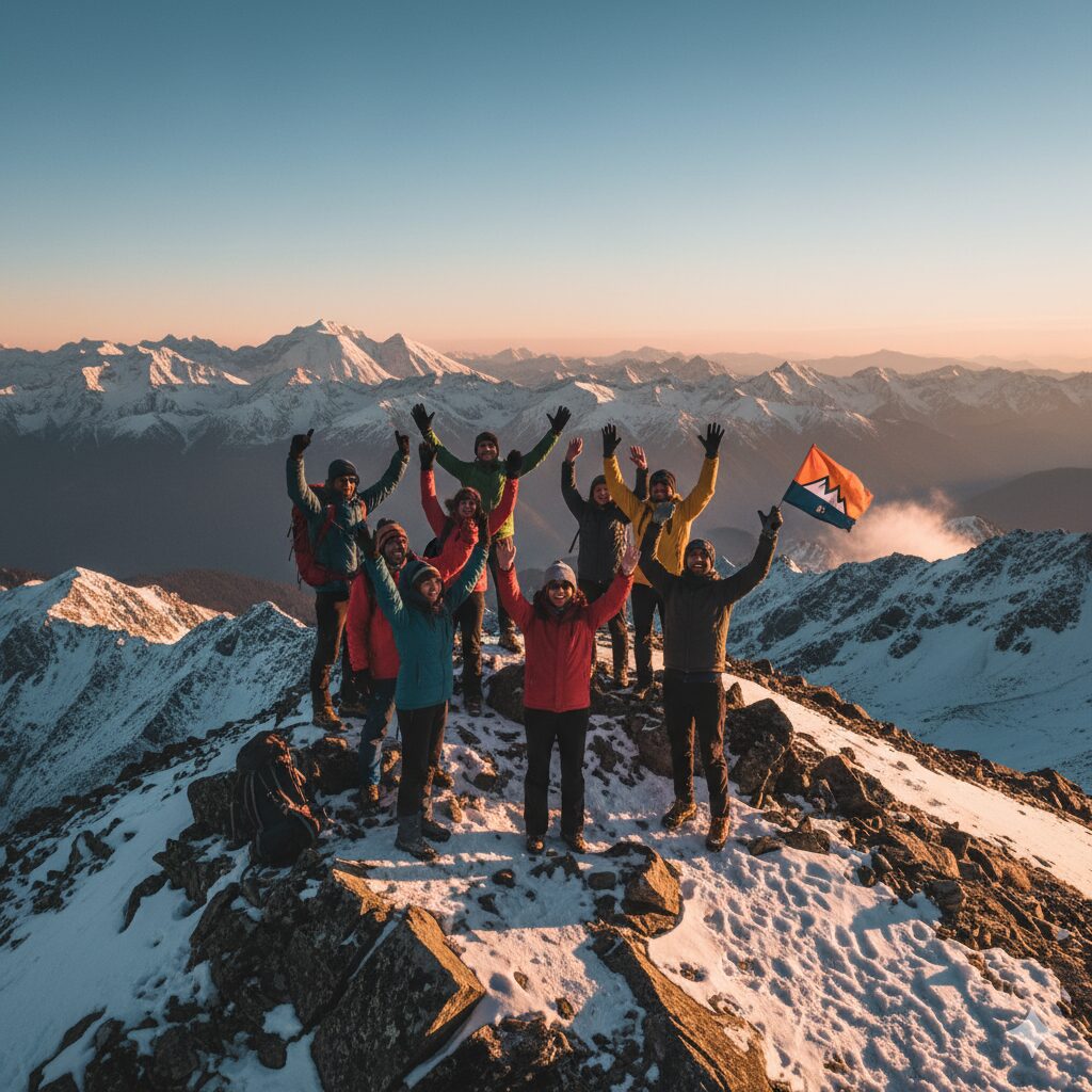 Successful trekking group - book your Kashmir adventure tour package today