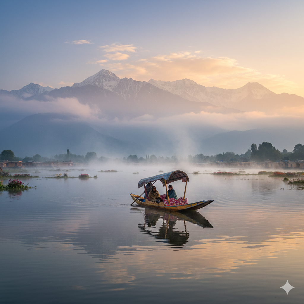 Ultimate 5-day Kashmir itinerary featuring Dal Lake shikara ride with Himalayan backdrop