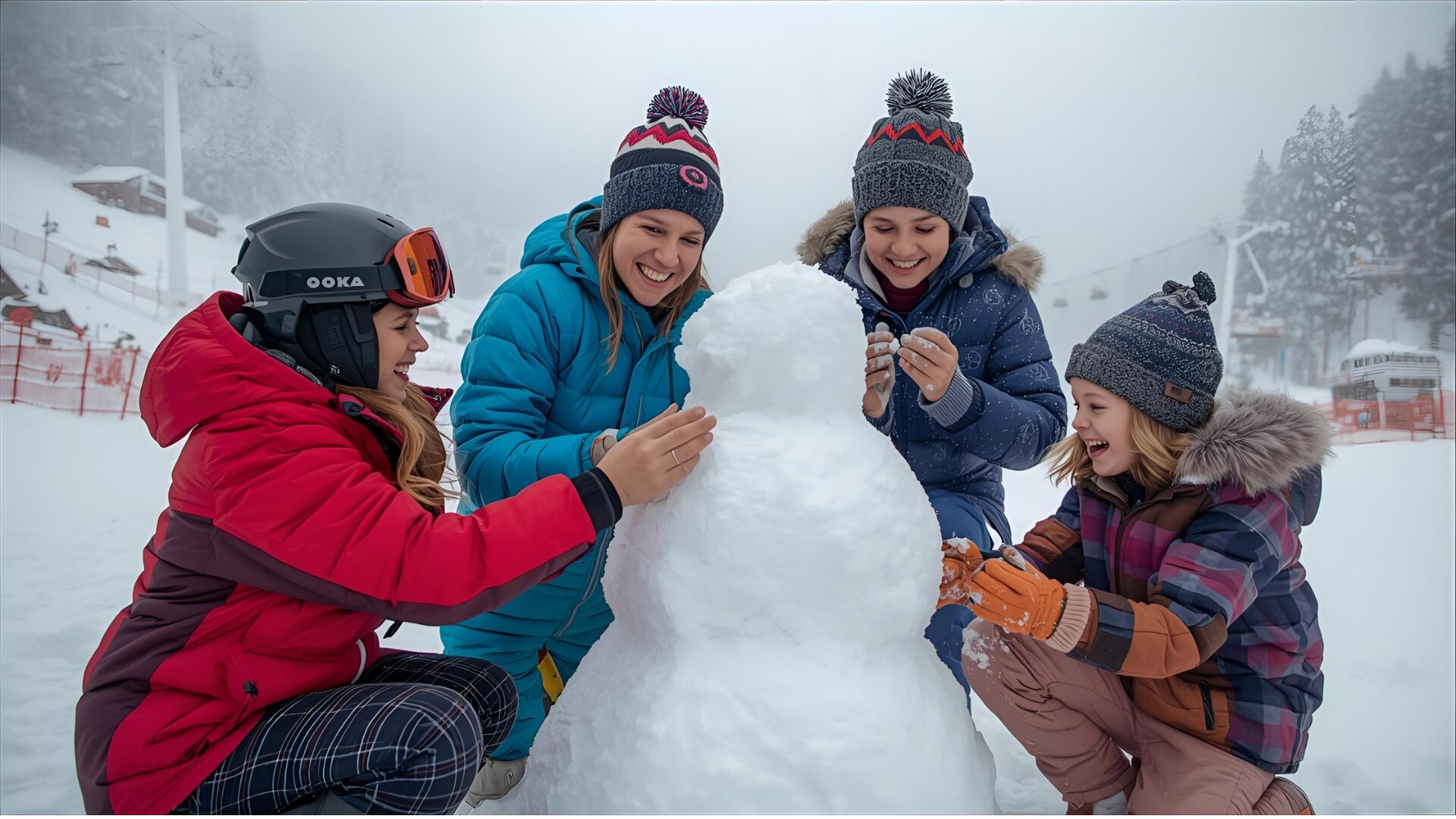 Winter family fun in Gulmarg snow - special experience in Kashmir holiday packages for family