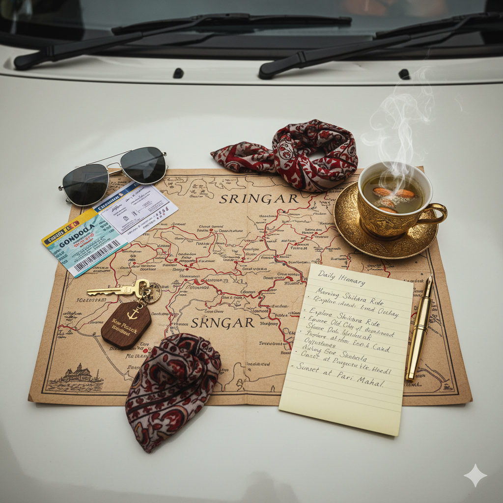 Essential elements of a perfect Srinagar taxi package - itinerary, tickets, and local experiences