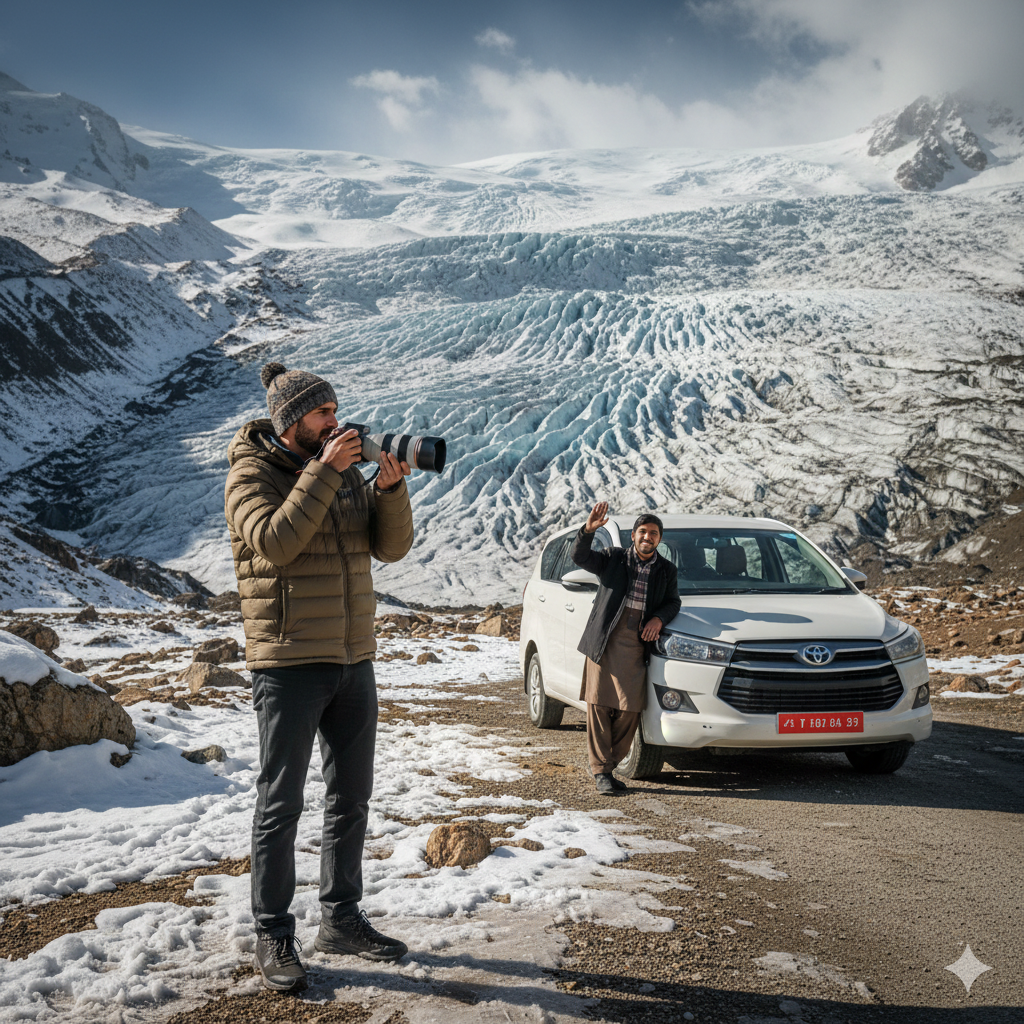 Reliable cab service in Kashmir for Sonamarg and Thajwas Glacier expeditions