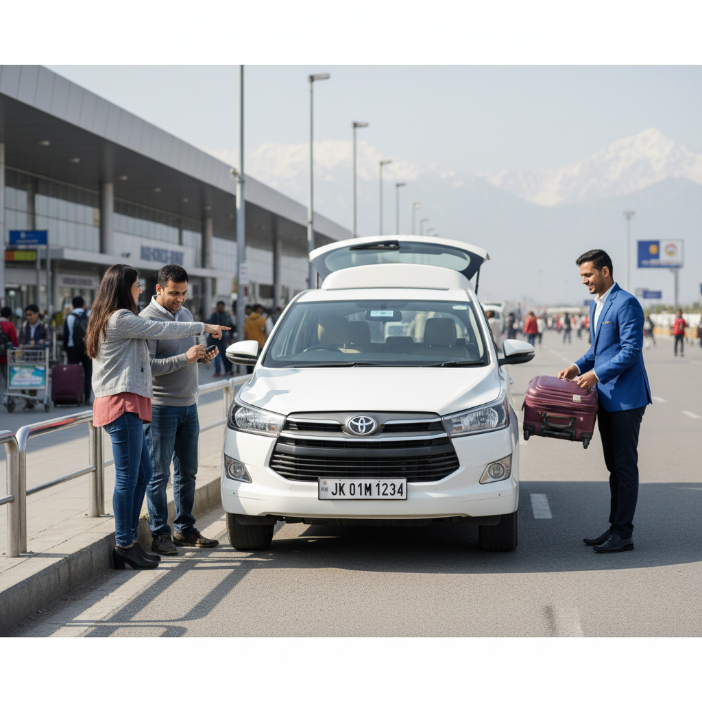 Reliable taxi from Jammu to Srinagar ready for pickup at Jammu Tawi railway station