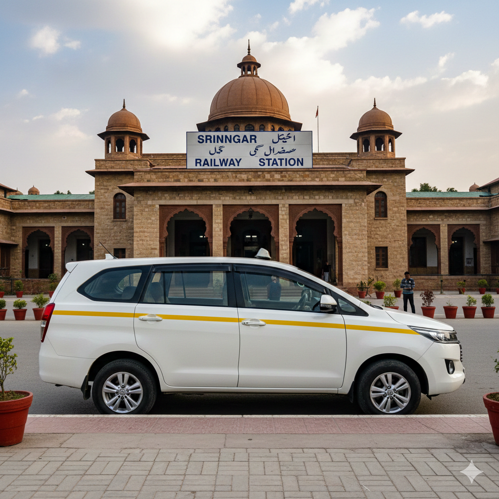 Srinagar railway station to Dal Lake taxi fare
