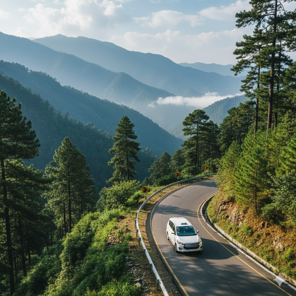 Reliable taxi service on Udhampur to Srinagar route through beautiful Himalayan scenery