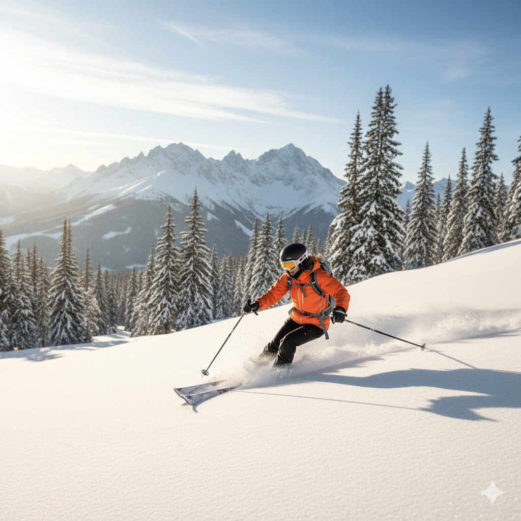 Amazing Gulmarg Skiing Packages 2026: Ultimate Guide & Deals 9 Skier enjoying perfect conditions from a comprehensive Gulmarg skiing packages holiday
