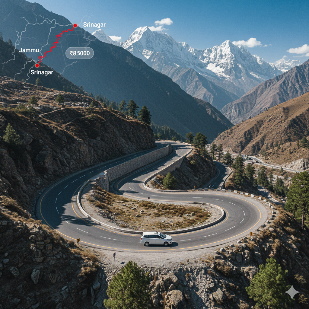 jammu to srinagar taxi fare