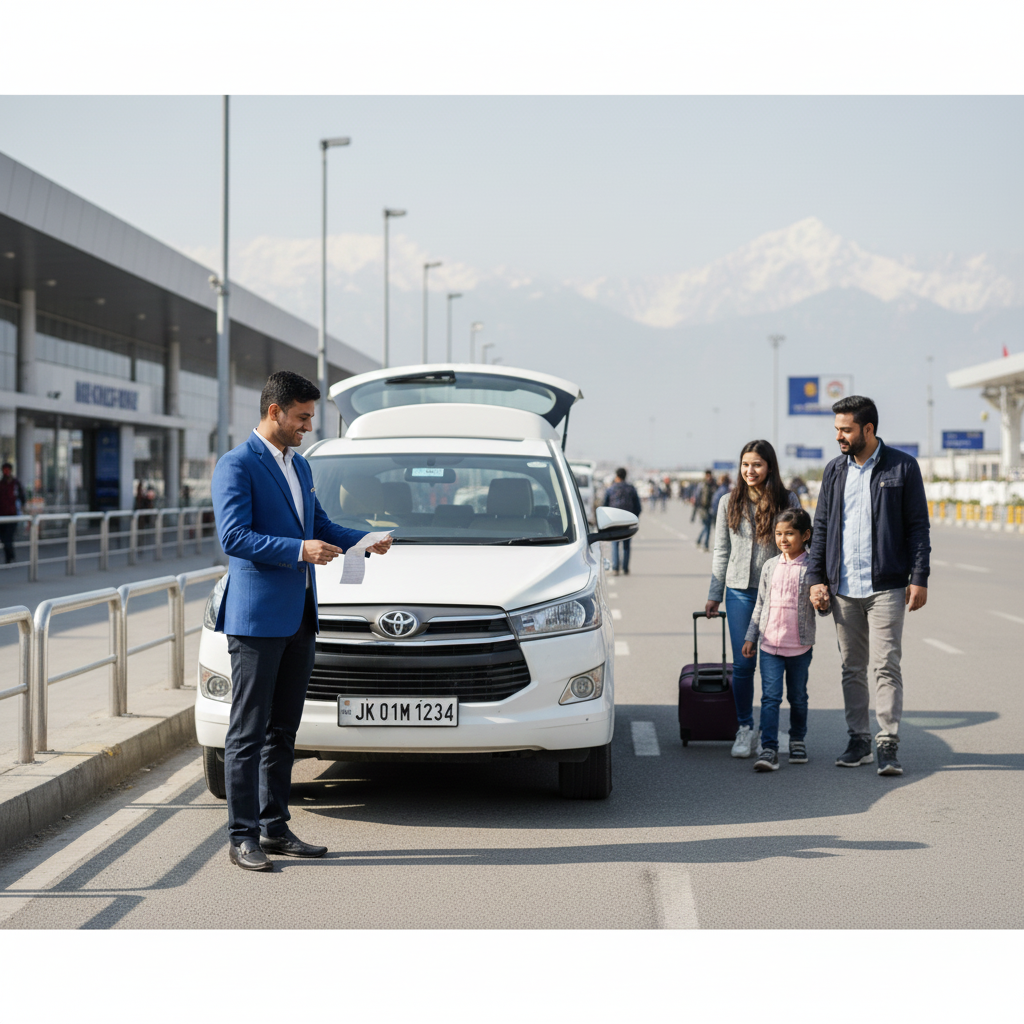 Transparent receipt review for Jammu to Srinagar car fare upon arrival in Srinagar