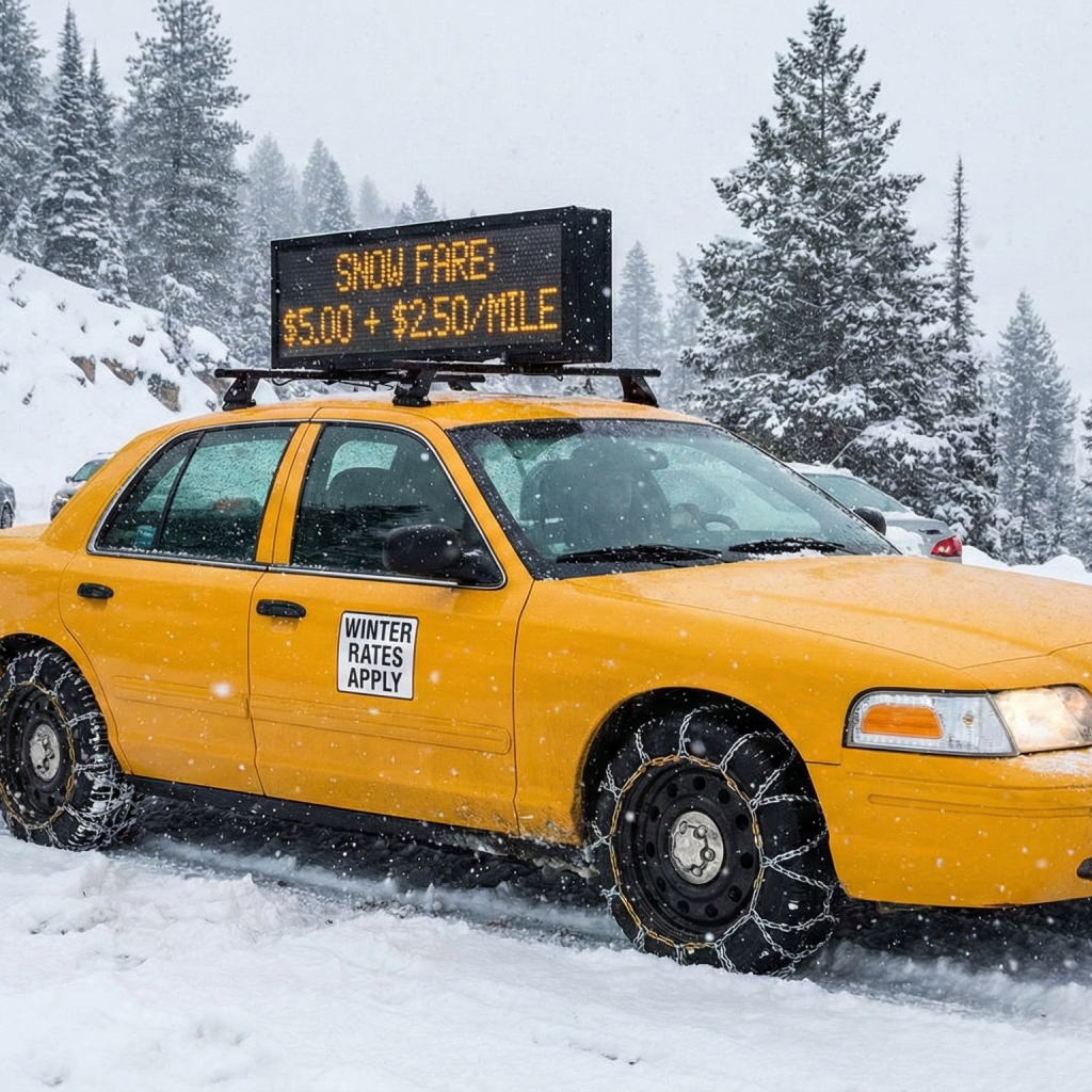 Winter Jammu to Srinagar taxi fare including snow chain charges for safe Kashmir travel