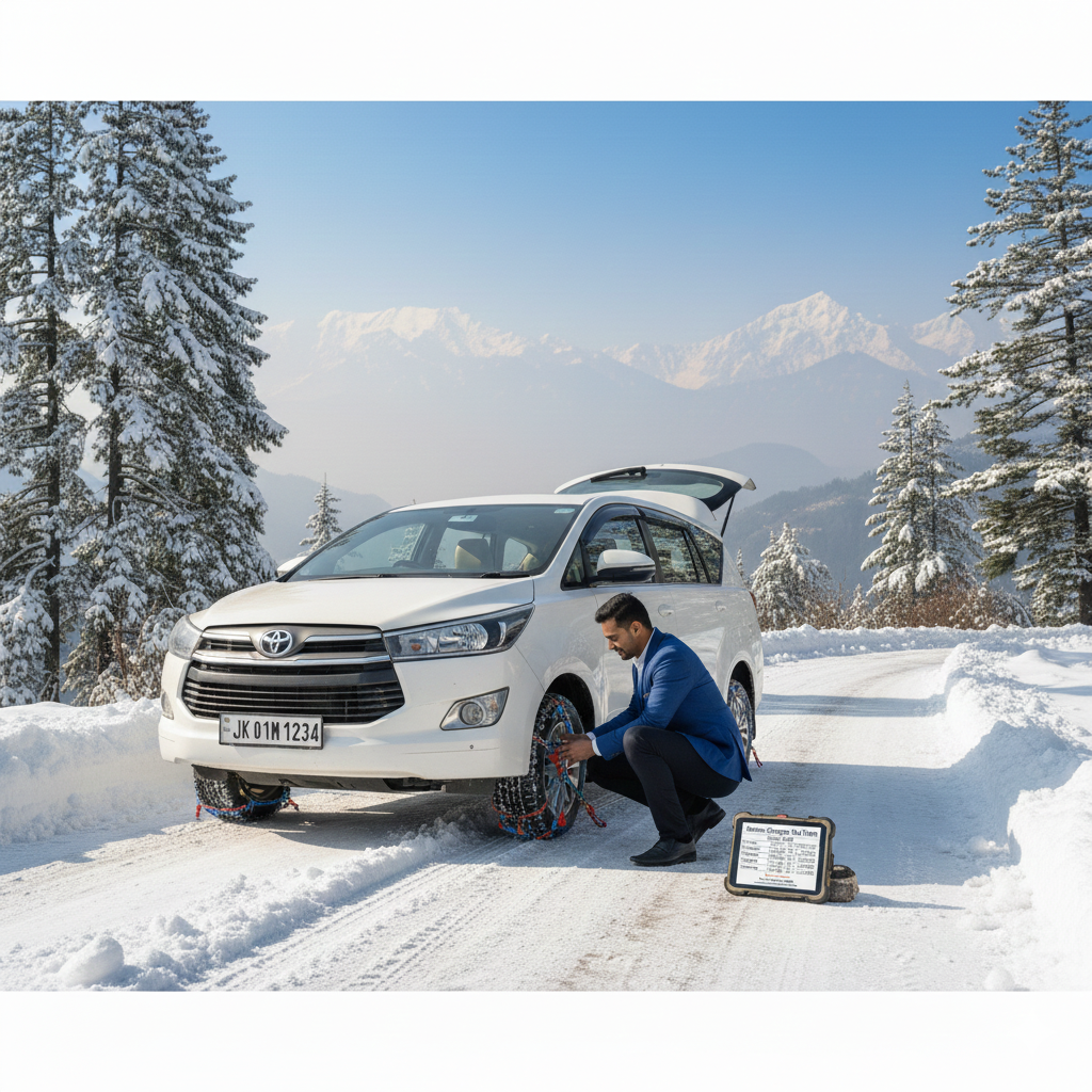 Winter surcharge explained for Jammu to Srinagar car fare during snow season