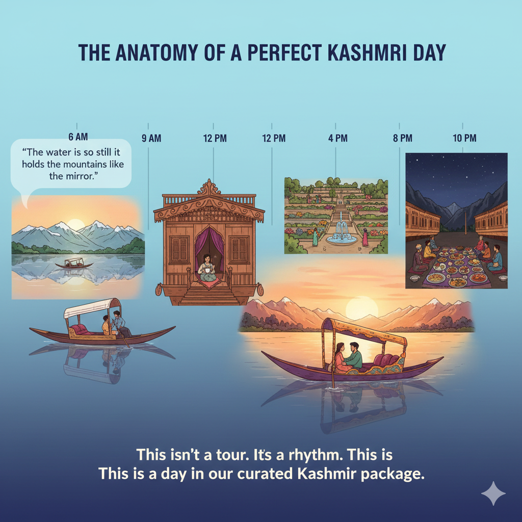 Kashmir Trip Package 2026: Don't Book Until You Read This Guide 12 Warning-style infographic listing the top 5 mistakes tourists make in Kashmir with fixes, highlighting how a professional trip package prevents them