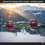 Gulmarg Gondola ascending to Apharwat Peak at sunrise - Ultimate experience in Gulmarg tour packages