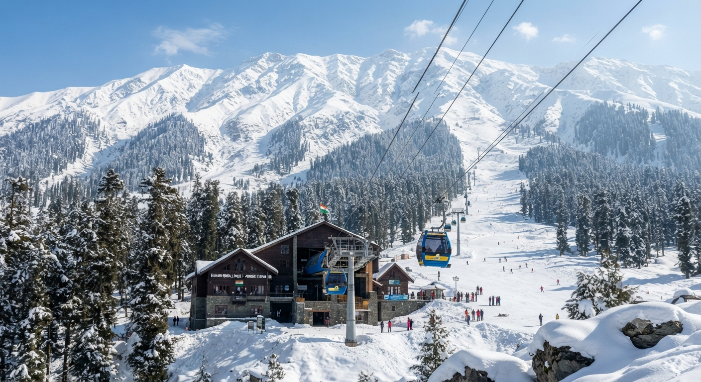 Kashmir trip cost - Gulmarg Gondola ticket price and ride experience