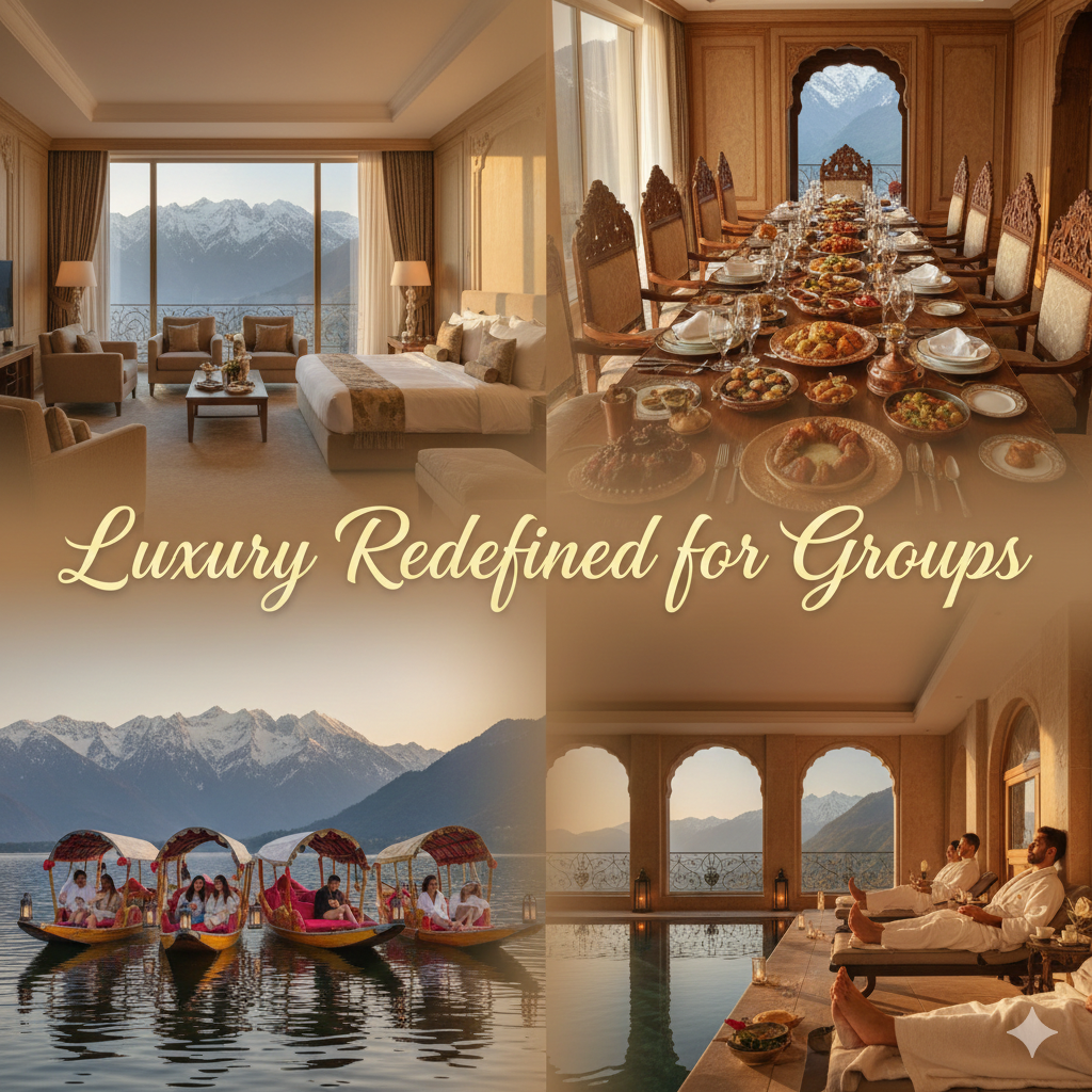 5 Best Kashmir Group Tour Packages 2026 | Save Up to 40% 10 Luxury accommodations and experiences available in premium Kashmir group tour packages