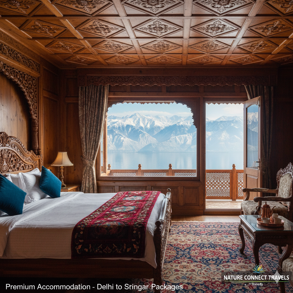 Best Delhi to Srinagar Tour Package 2026 | All-Inclusive Deals 12 Premium accommodation included in luxury Delhi to Srinagar tour packages
