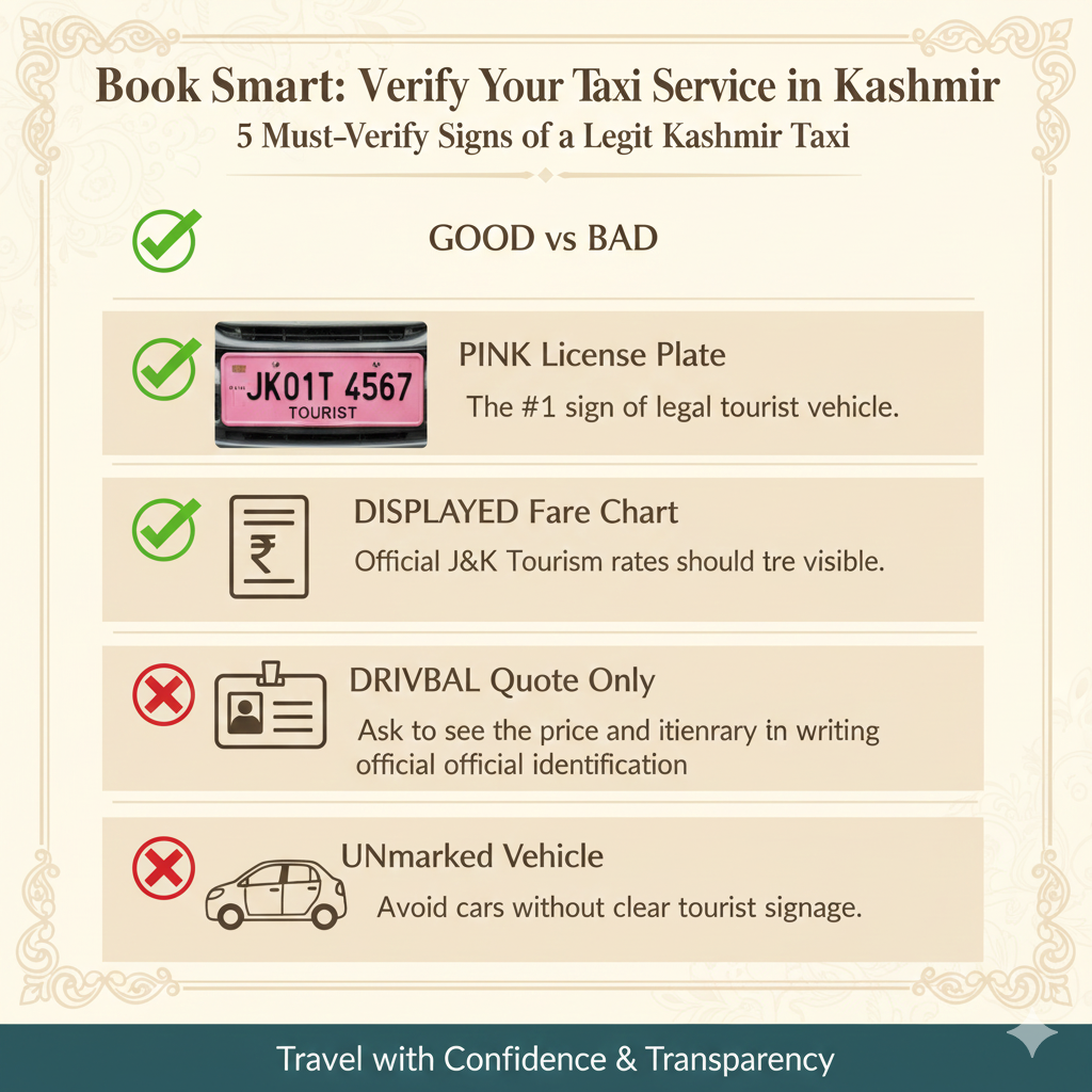 7 Best Taxi Service in Kashmir Picks: 2026 Local Guide & Rates 12 Safety checklist for verifying a legitimate and safe taxi service in Kashmir for tourists