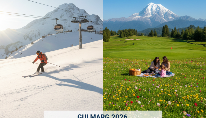 Ultimate Gulmarg holiday packages 2026 - Winter skiing and summer alpine adventures in one perfect mountain destination