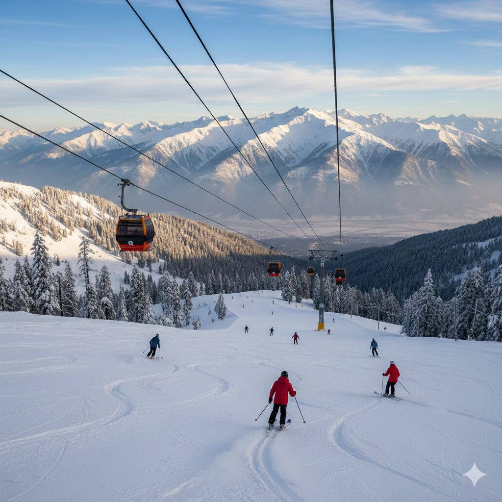 Ultimate Gulmarg holiday packages for skiing and Gondola adventures in winter snowscape