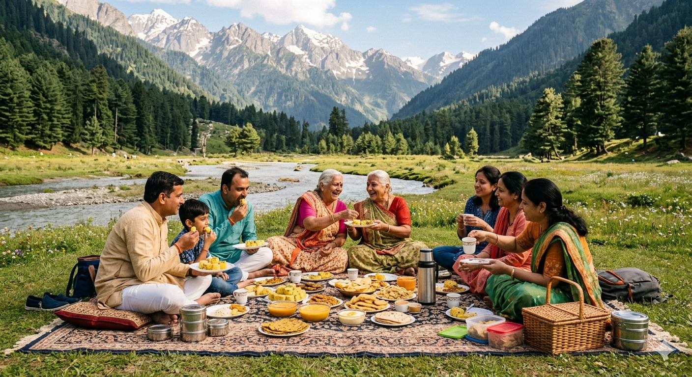 Group tour package from Gujarat to Kashmir - Gujarati group picnic in Betaab Valley