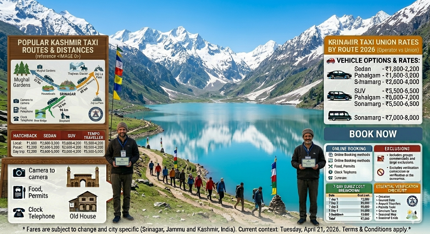  Kashmir Great Lakes Trek 2026 - Vishansar Lake with turquoise waters and Himalayan peaks