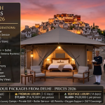 Luxury Ladakh tour packages from Delhi 2026 Chamba Camp luxury tent at Thiksey with butler
