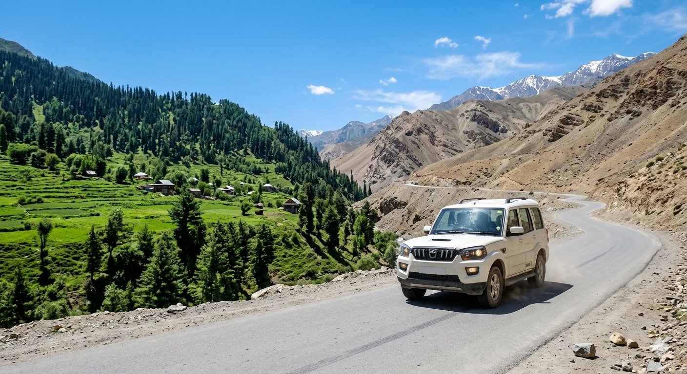 Srinagar to Leh premium road trip package - SUV driving from green Kashmir to barren Ladakh