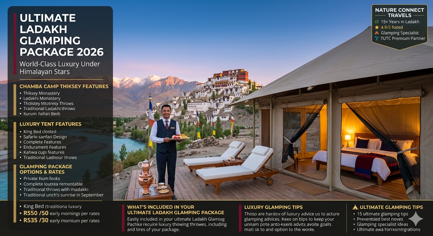 Ultimate Ladakh Glamping Package 2026 | Luxury Tents ₹50,000