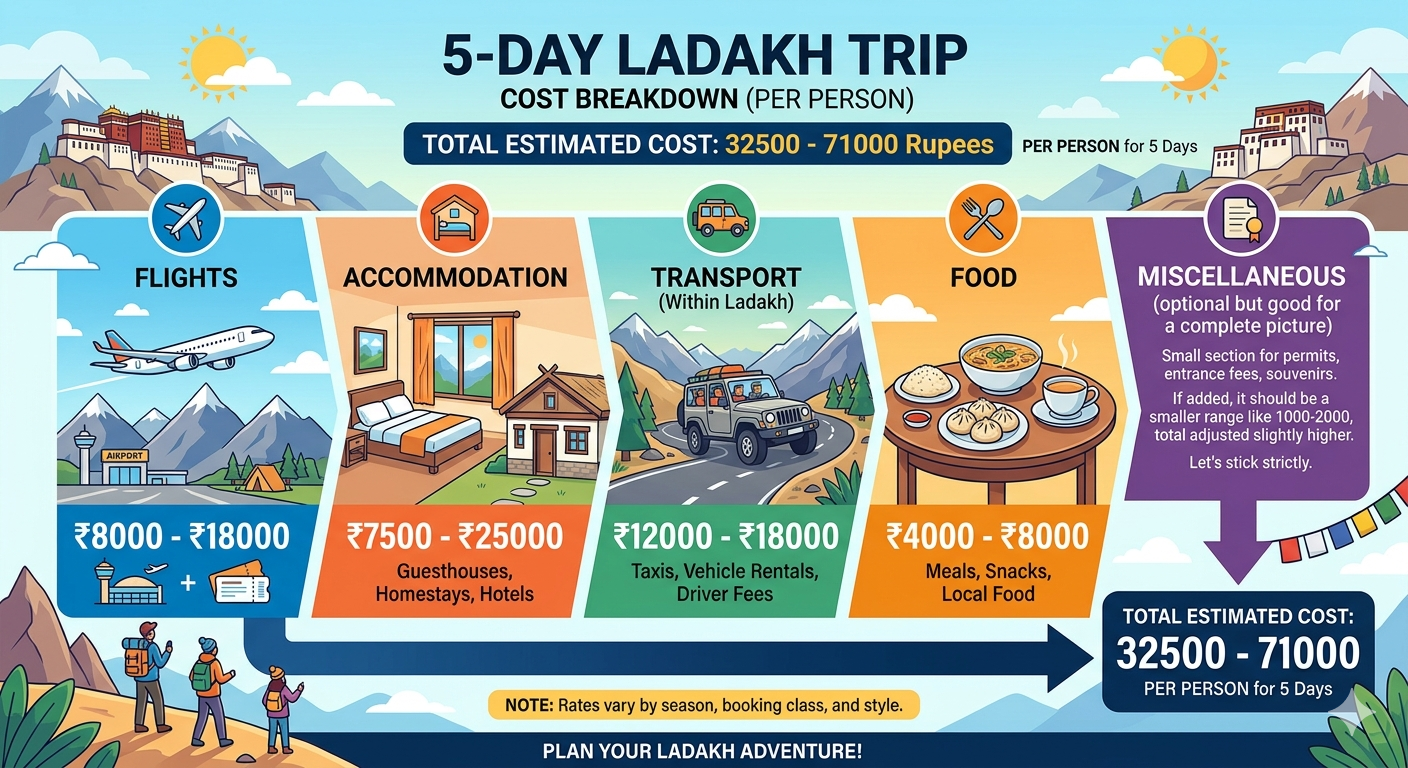 Ladakh trip itinerary 5 days