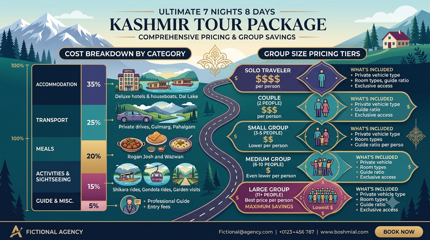 Best Kashmir tour package for 7 nights 8 days 2026 - Dal Lake houseboat sunrise view