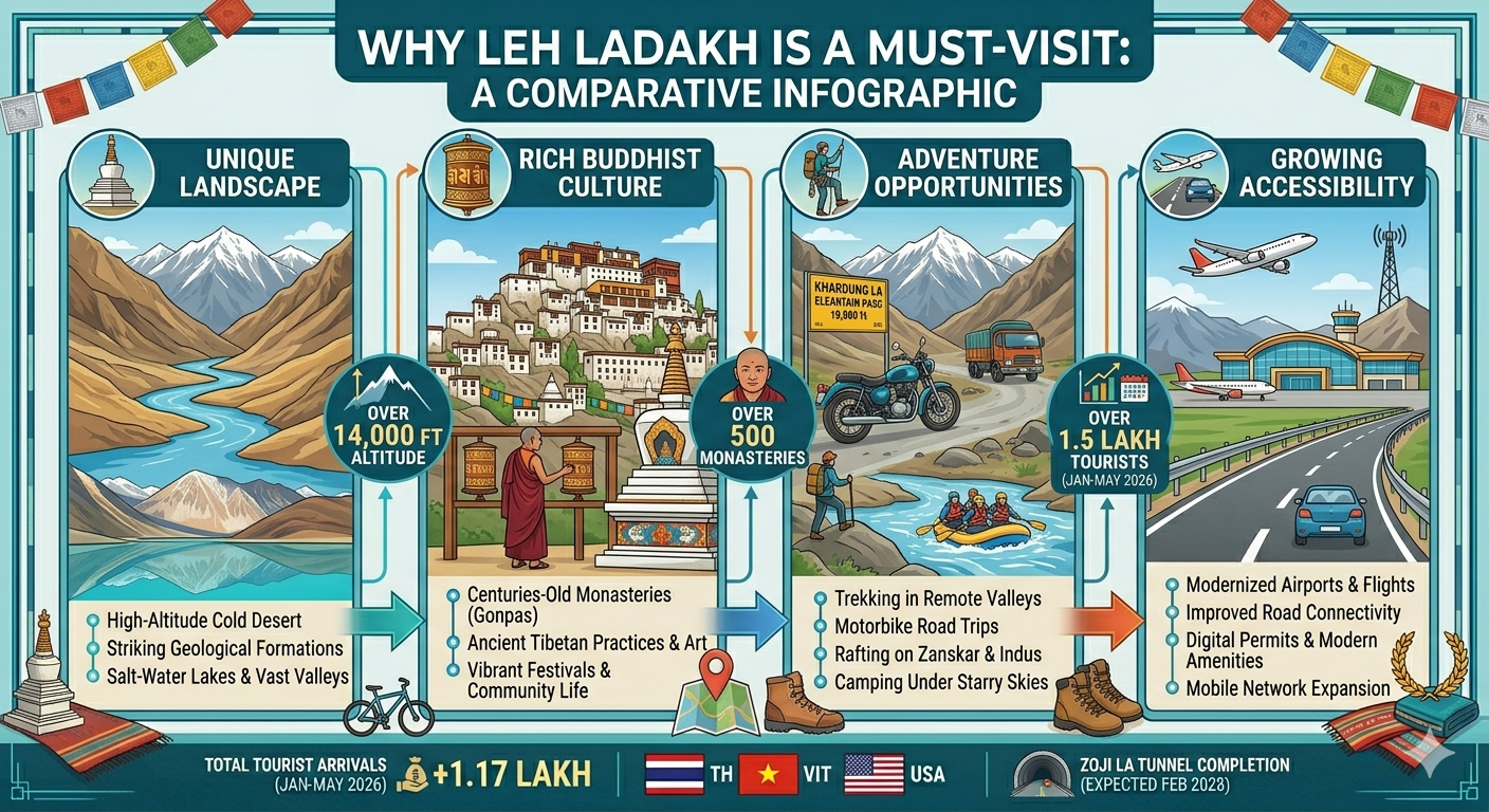 Best places to visit in Leh Ladakh 2026 - why Leh Ladakh is a must-visit destination