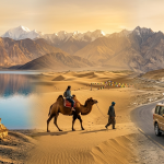 Ladakh package with Nubra and Pangong 2026 - Pangong Lake, Nubra camel safari, and Khardung La road in one view