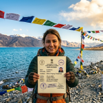 Inner Line Permit for Ladakh 2026 - traveler holding official permit with Pangong Lake backdrop