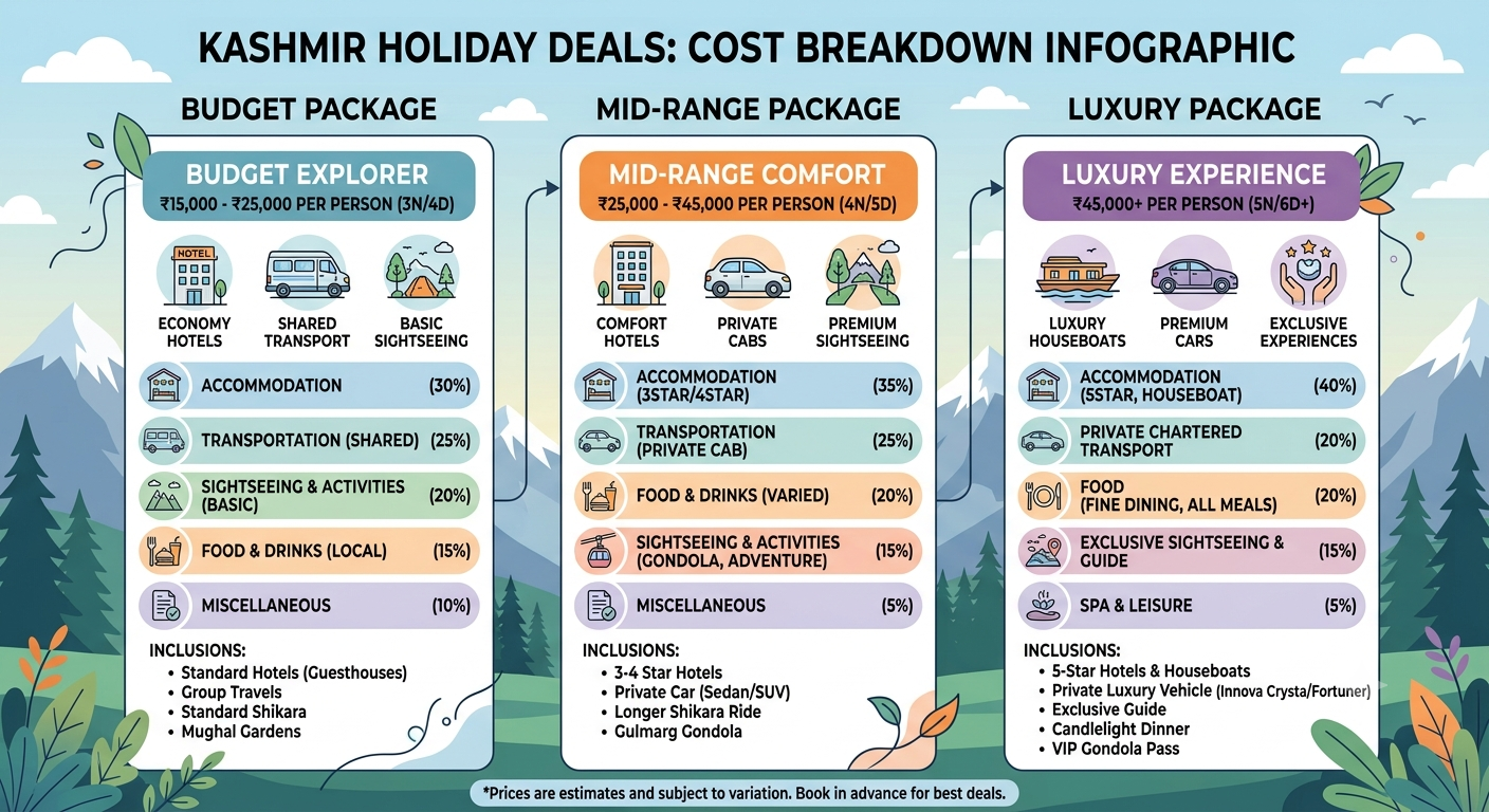 Kashmir holiday deals 2026 - complete price breakdown infographic