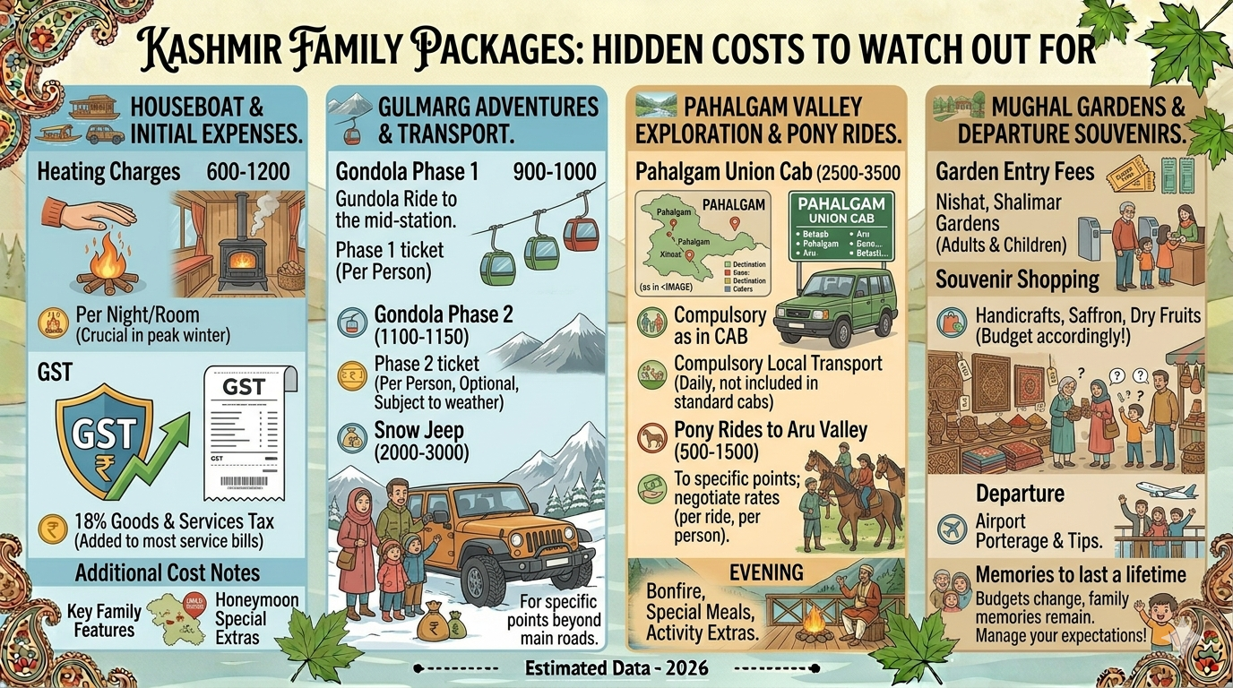 Kashmir Packages from Hyderabad for Family 2026 | ₹28,000 | Book Now 16 Kashmir packages from Hyderabad for family 2026 - hidden costs infographic for family budgeting