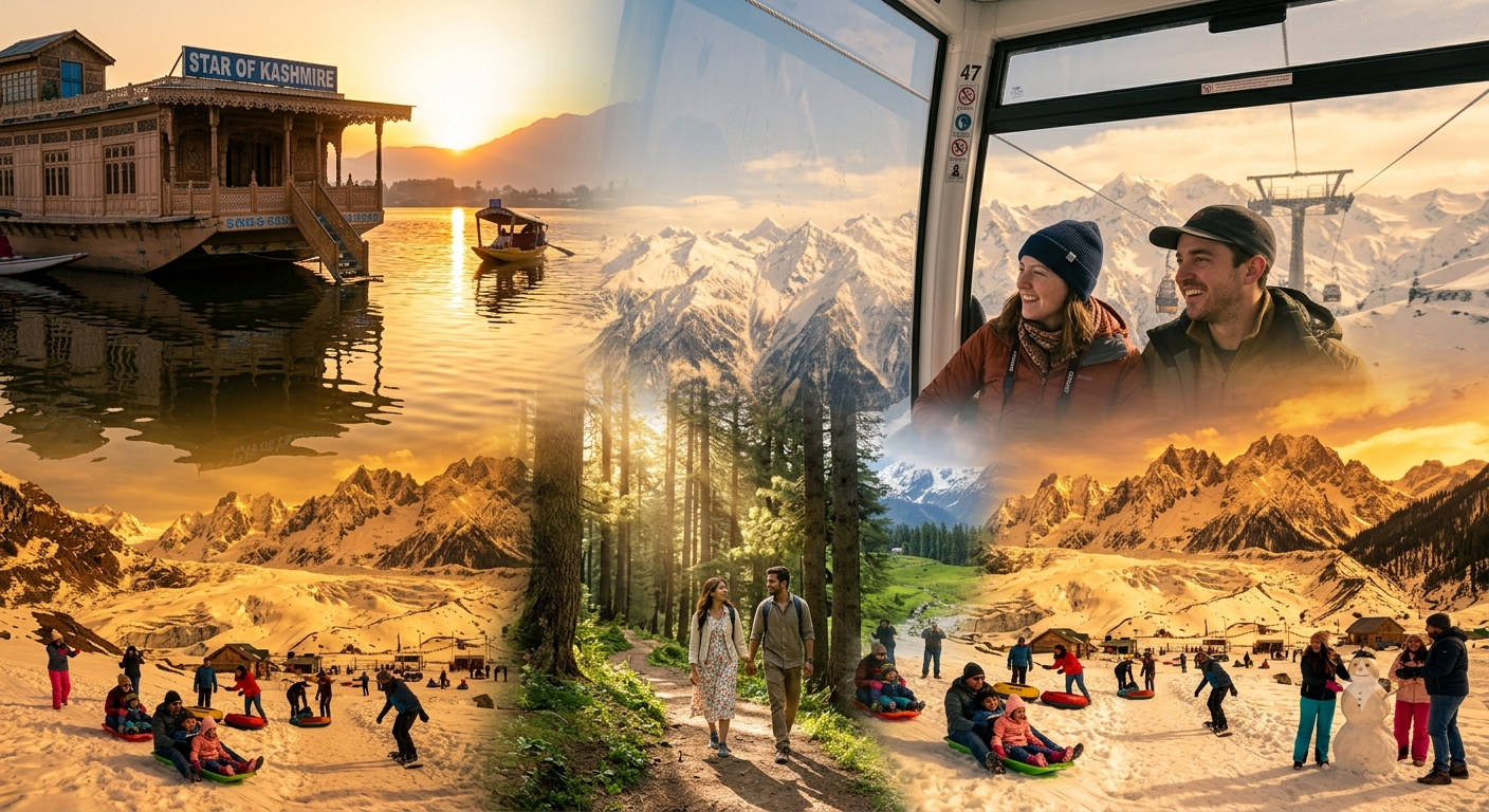 Kashmir tour package 5 nights 6 days - Gulmarg Gondola ride
