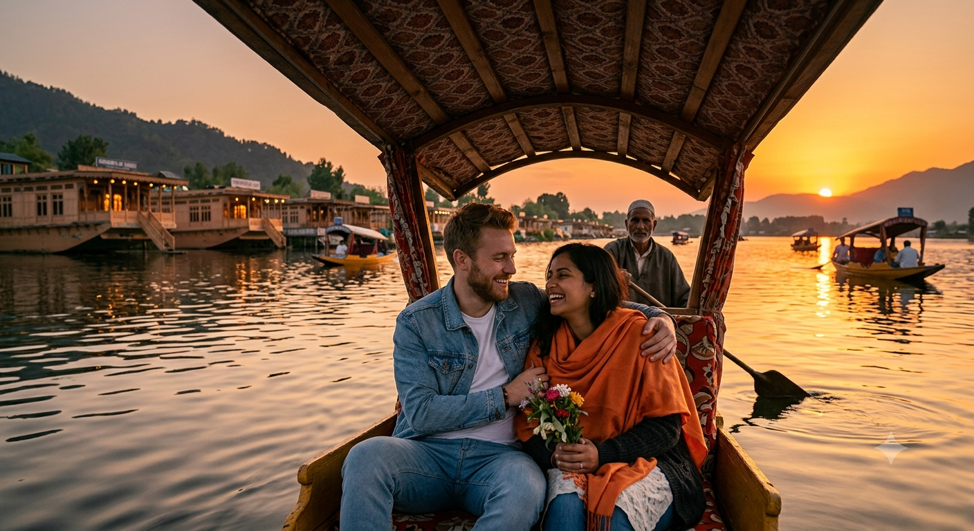 Kashmir tour package 5 nights 6 days price - shikara ride on Dal Lake