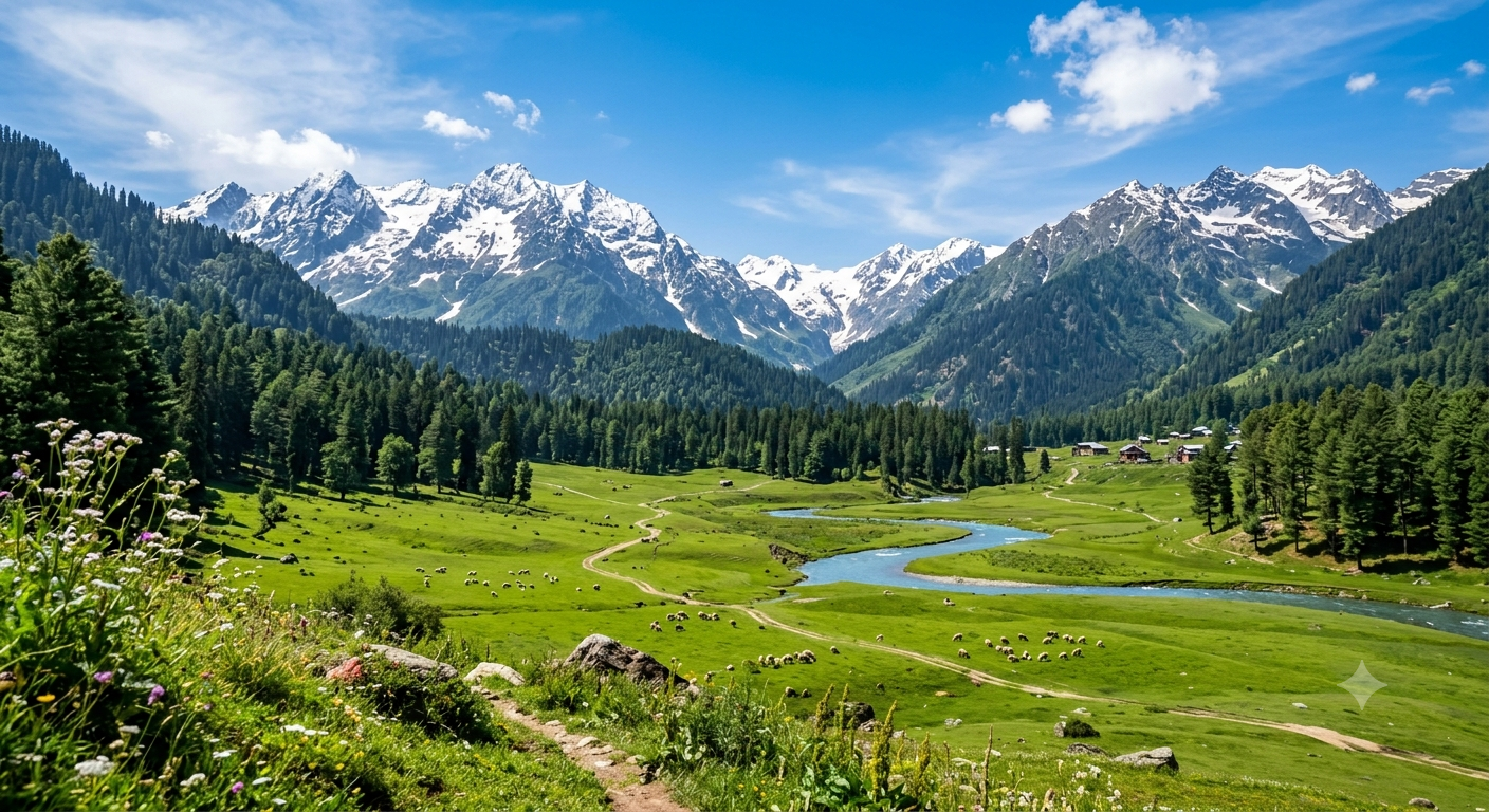 Kashmir tour package 7 nights 8 days - Betaab Valley in Pahalgam