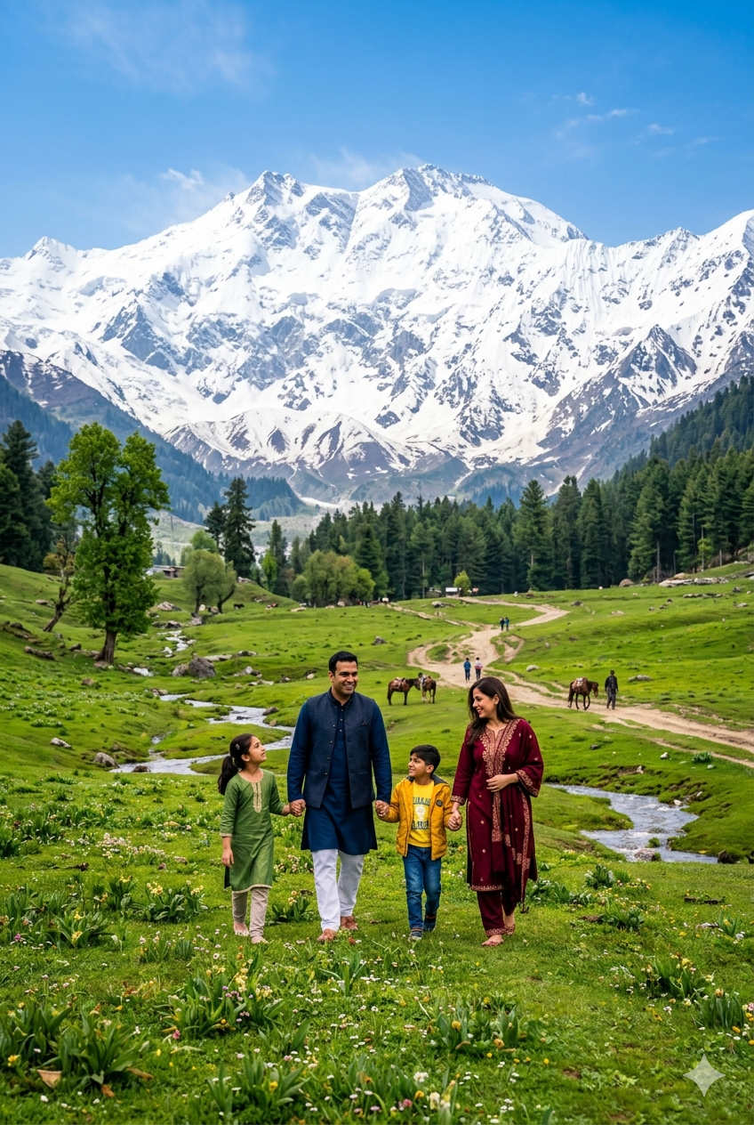 Kashmir tour package for family with price 2026 family in Betaab Valley Pahalgam
