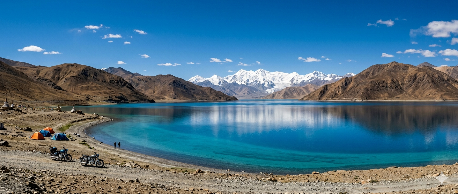 Leh Ladakh 5 Nights 6 Days Itinerary 2026 | ₹25,000 | Complete Guide 10 Leh Ladakh 5 nights 6 days itinerary 2026 - Pangong Lake with turquoise waters and mountains