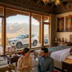 Luxury Ladakh package cost per person 2026 premium heritage suite with Stok Kangri mountain views