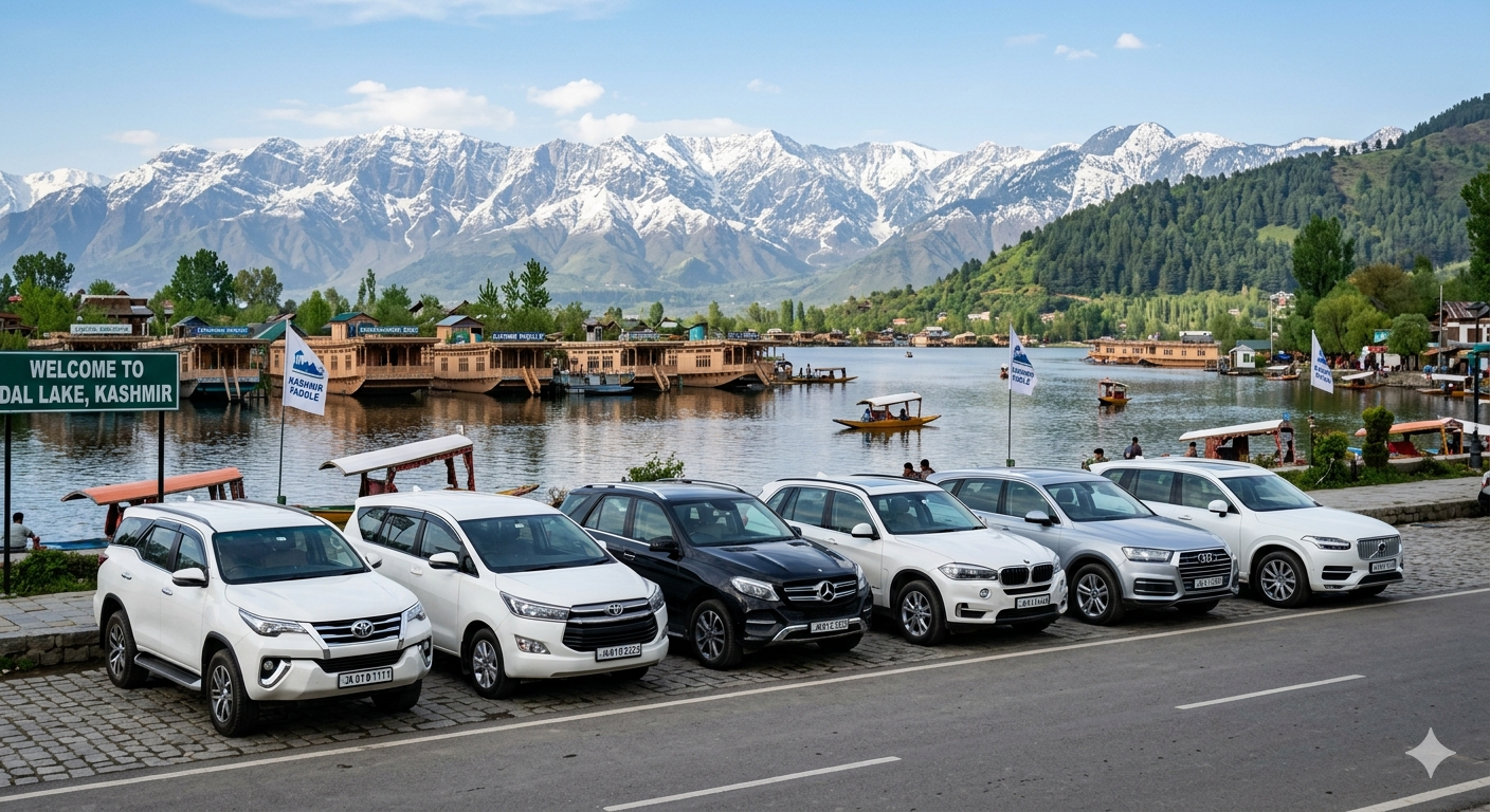 Luxury SUV Rental Kashmir 2026 | Fortuner ₹9,000/day | Book Now 11 Luxury SUV rental Kashmir 2026 - fleet of premium SUVs including Fortuner and Innova Crysta