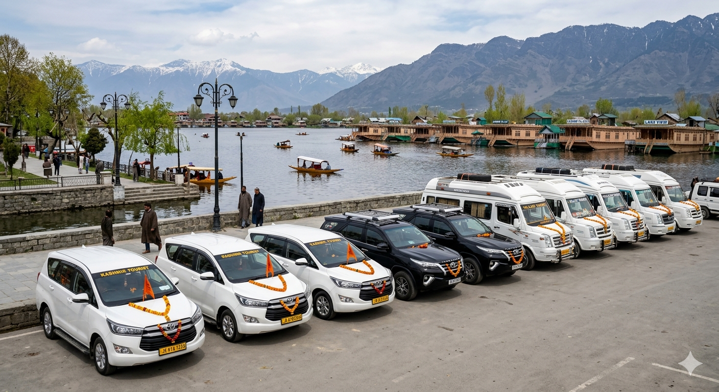 Luxury cab services in Kashmir 2026 - premium vehicle fleet