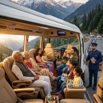 Urbania service Srinagar 2026 - multi-generational family seated in premium leather captain seats inside Tata Urbania Luxury overlooking Lidder River valley Pahalgam.png