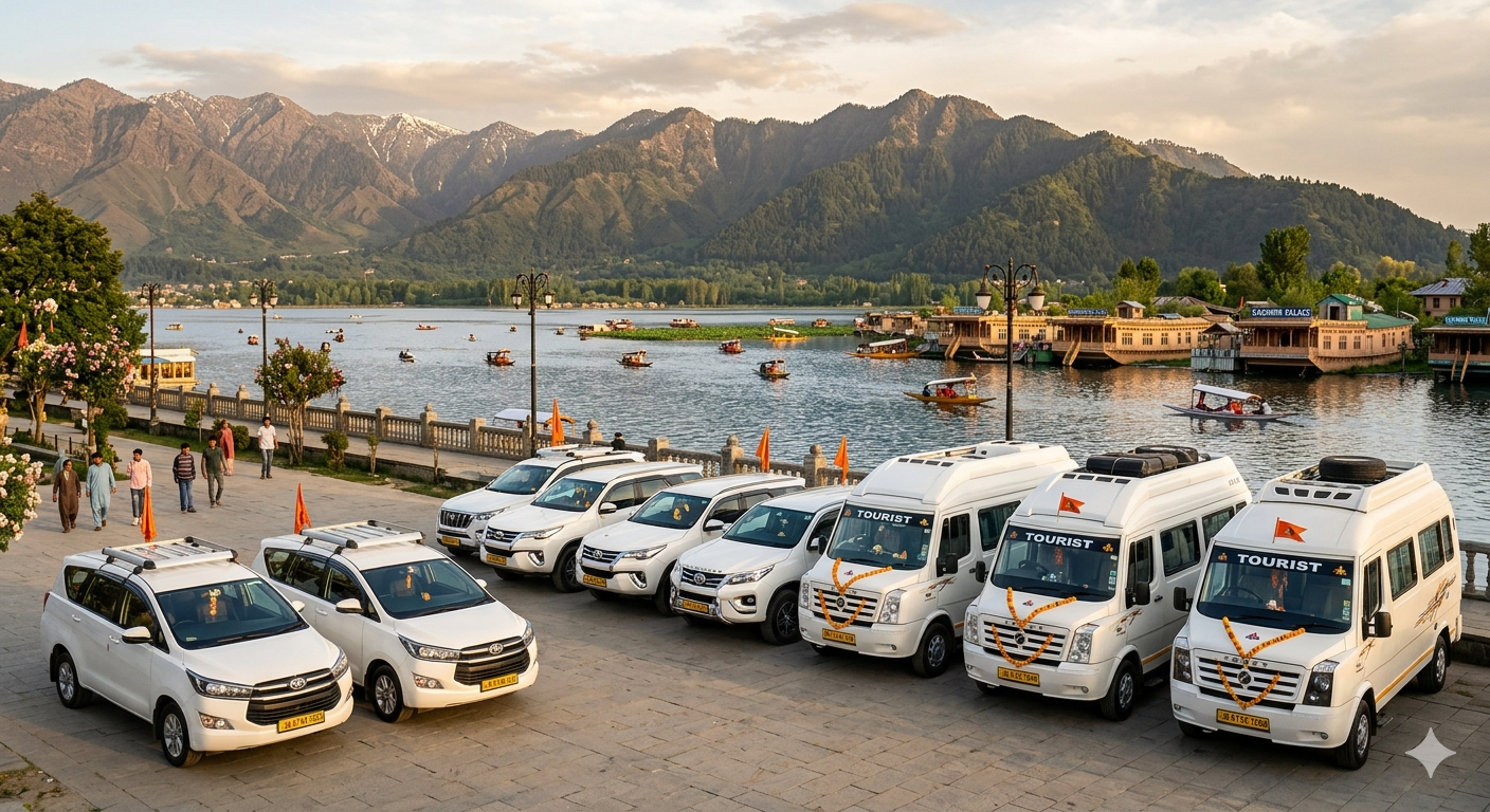 VIP taxi service in Kashmir 2026 - complete pricing infographic